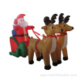 Floating santa sleigh with reindeers inflatable customized